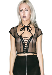 Tryst Lace Up Crop Top