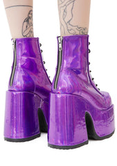 Camel-203 Platform Ankle Boots