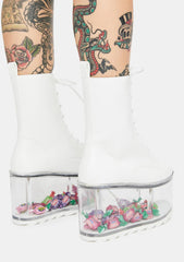 Qloud Ultra White Platform Boots