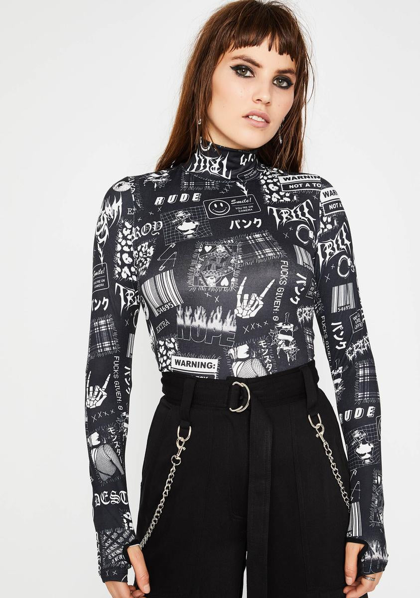 Rising Tension Mock Neck Top