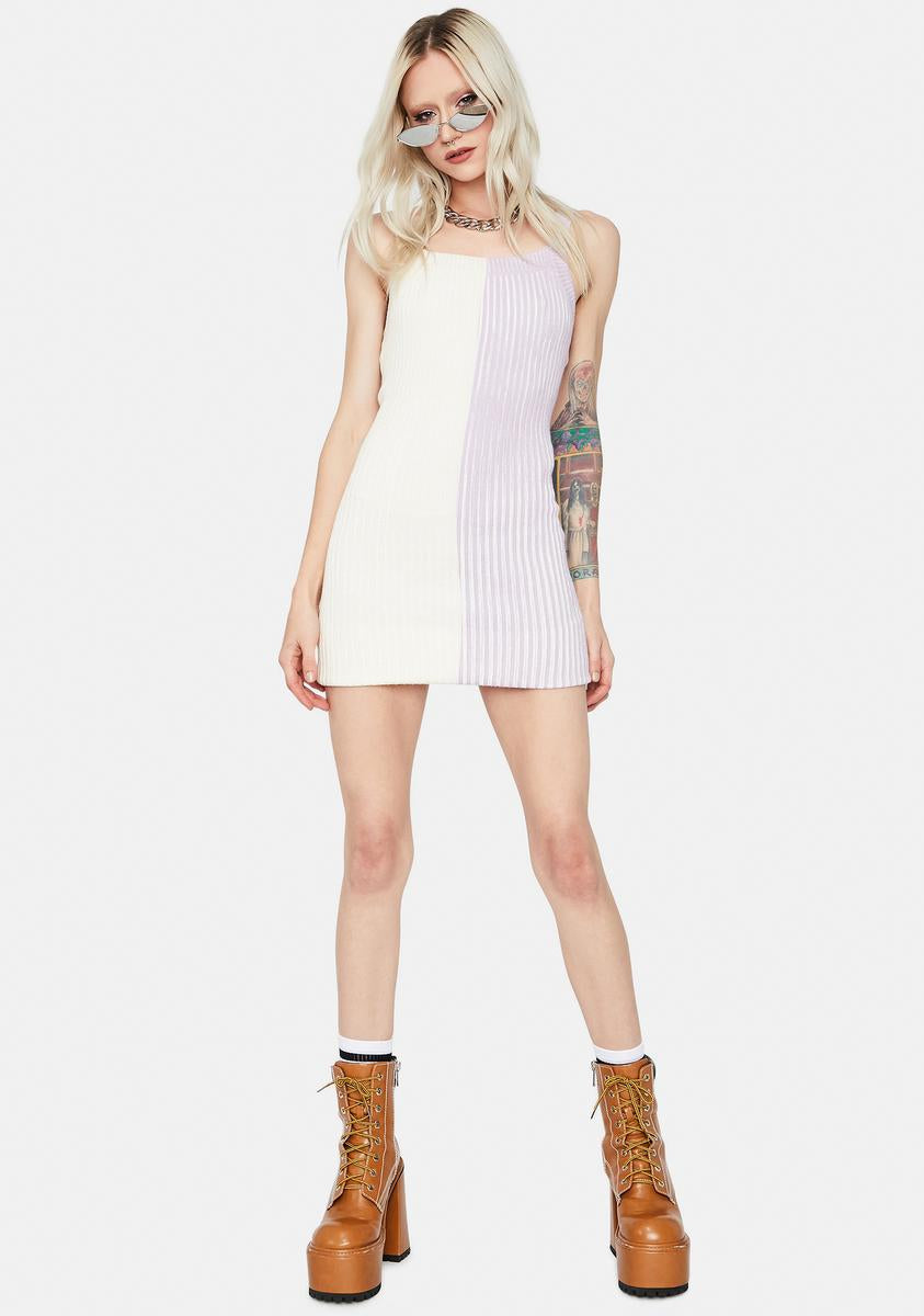 The Basics Colorblock Sweater Mini Dress