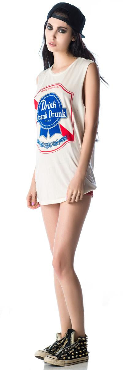 Drink, Drank, Drunk Sleeveless Tee