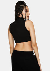 Top Hit Mock Neck Crop Tank