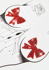 Pleasure's Mine Rhinestone Bow Pasties