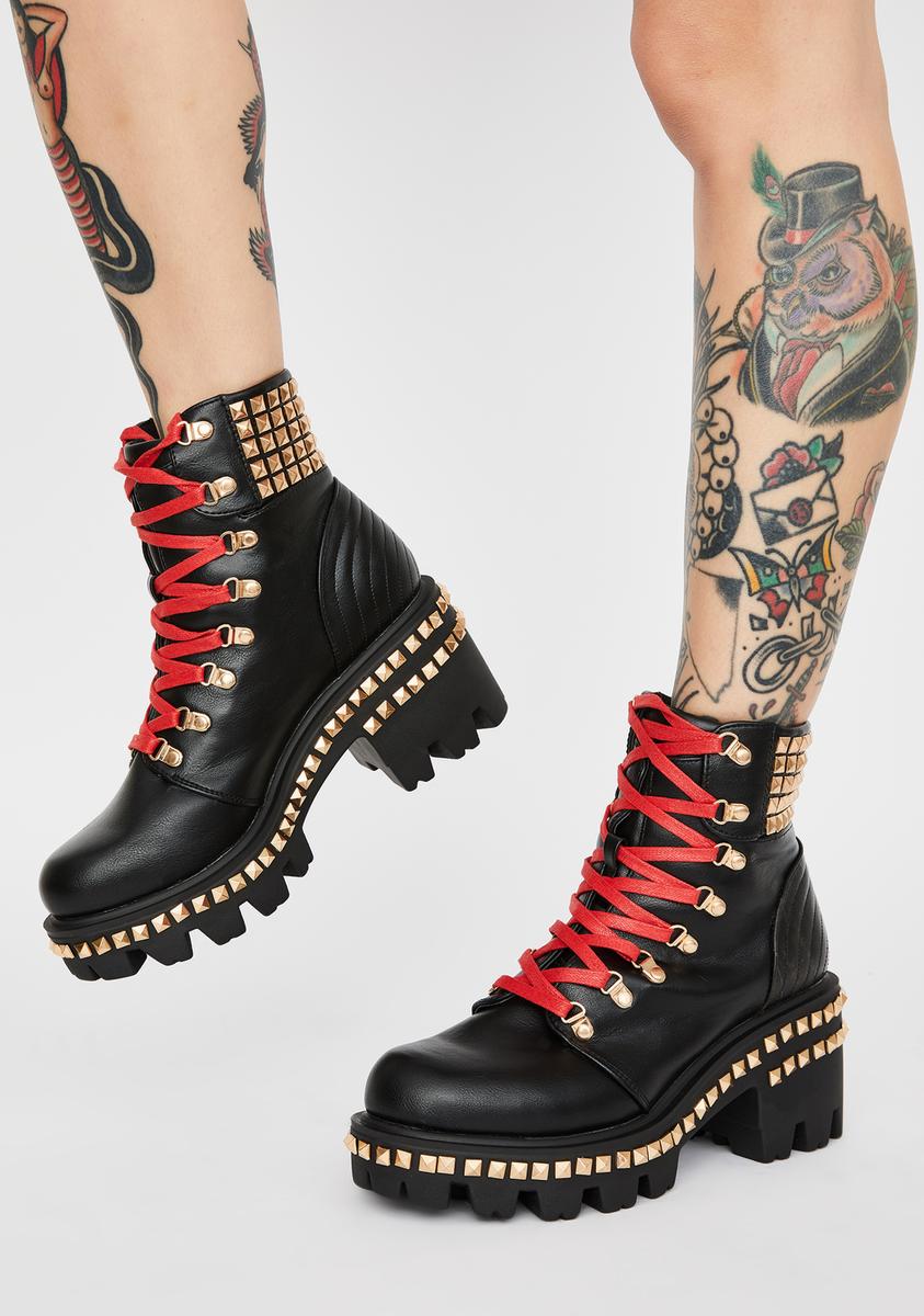 Slick Put In The Hours Lace Up Boots