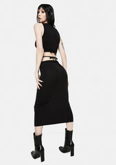 Fade To Black Midi Skirt Set