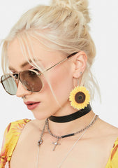 Days Becoming Brighter Sunflower Earrings