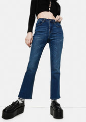 Marley Midrise Crop Boot Cut Jeans