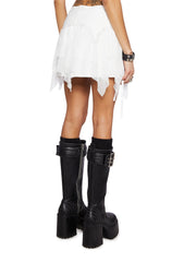 Poetic Romance Mini Skirt- Off White