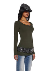 three|dark green