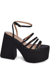 Black Tornado Platform Heels