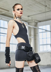 Bassline Contrast Stitch Mini Skirt