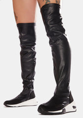 Street Trip Knee High Sneaker Boots