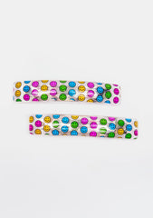 Smiley Square Hair Clip Set