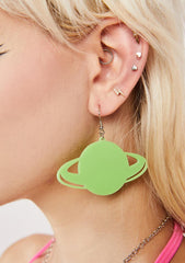 Ruling Saturn Drop Earrings