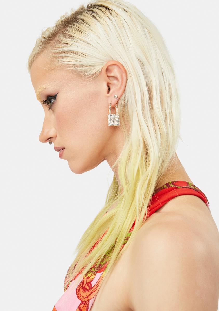 Forever Promise Padlock Earrings